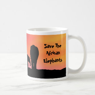 Die afrikanischen Elefanten gerettet Kaffeetasse