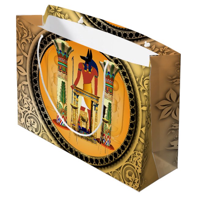 Die Ägypten-Gott anubis Große Geschenktüte (Rückseite Schrägansicht)