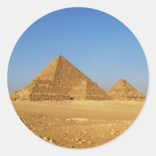 Die ägyptischen Pyramiden Runder Aufkleber