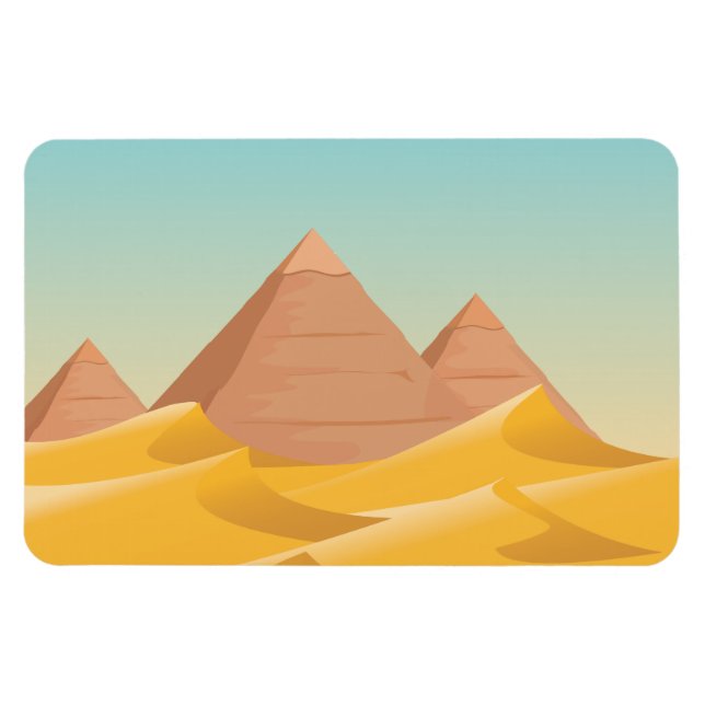 Die ägyptischen Pyramiden sind pyramidenförmig ang Magnet (Horizontal)