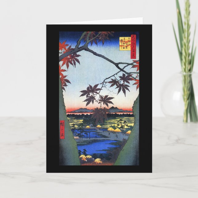 Die Ahornbäume - Ando Hiroshige Karte (Vorderseite)