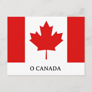 Die Ahornblattflagge Kanadas Postkarte