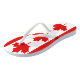 Die Ahornleaf-Flagge Kanadas Flip Flops (Schrägansicht)