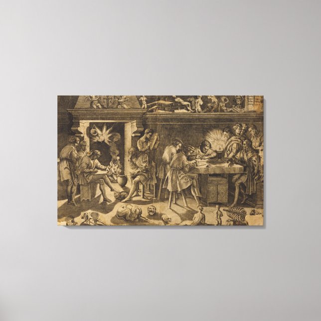 Die Akademie von Baccio Bandinelli, 1547 Leinwanddruck (Vorderseite)