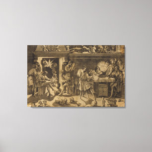 Die Akademie von Baccio Bandinelli, 1547 Leinwanddruck