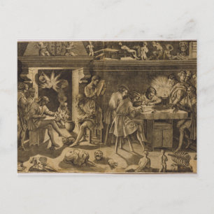 Die Akademie von Baccio Bandinelli, 1547 Postkarte