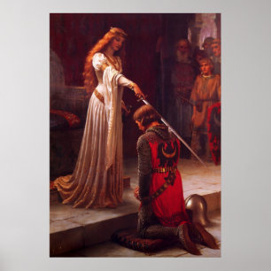 Die Akkolade durch Edmund Blair Leighton Poster