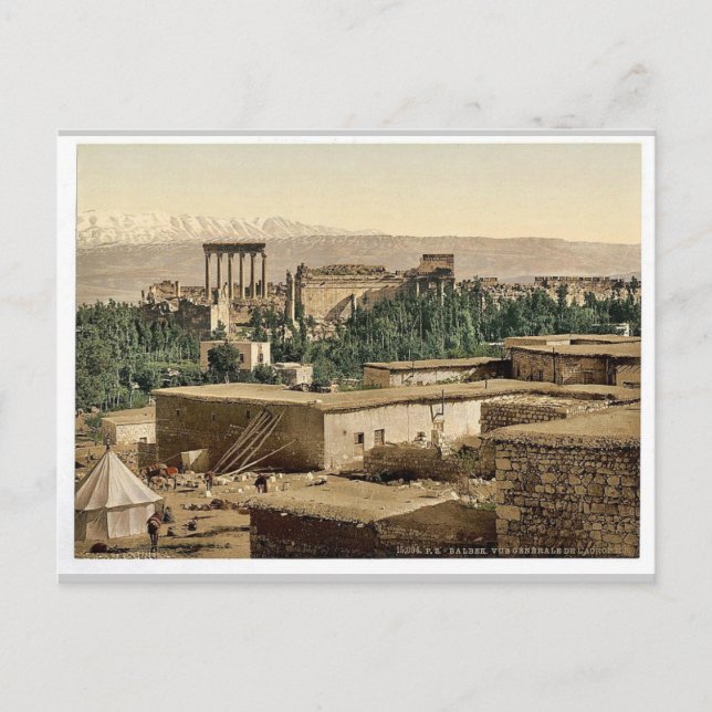 Die Akropolis, Baalbek, Heiliges Land (d.h. Ba'lab Postkarte (Vorderseite)