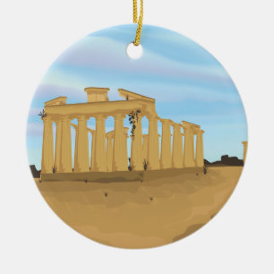 Die Akropolis des Athener Cartoon Keramik Ornament