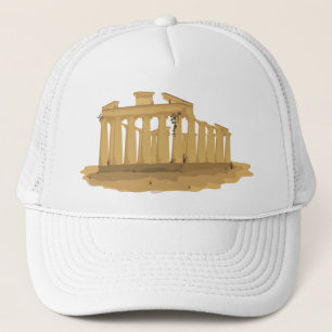 Die Akropolis von Athen Karikatur Truckerkappe