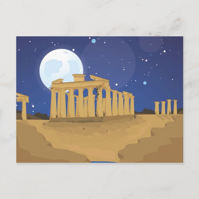 Die Akropolis von Athen Postkarte (Vorderseite)