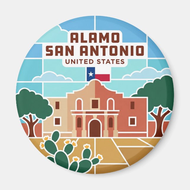 Die Alamo Texas Magnet (Vorne)