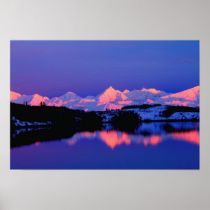Die Alaskakette grenzt an den Mt. Denali, Poster