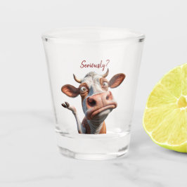 Die Alberne Kuh - "Ernsthaft?" Funny Quote Design Schnapsglas