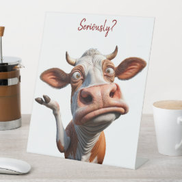 Die Alberne Kuh - "Ernsthaft?" Funny Quote Design Sockelschild