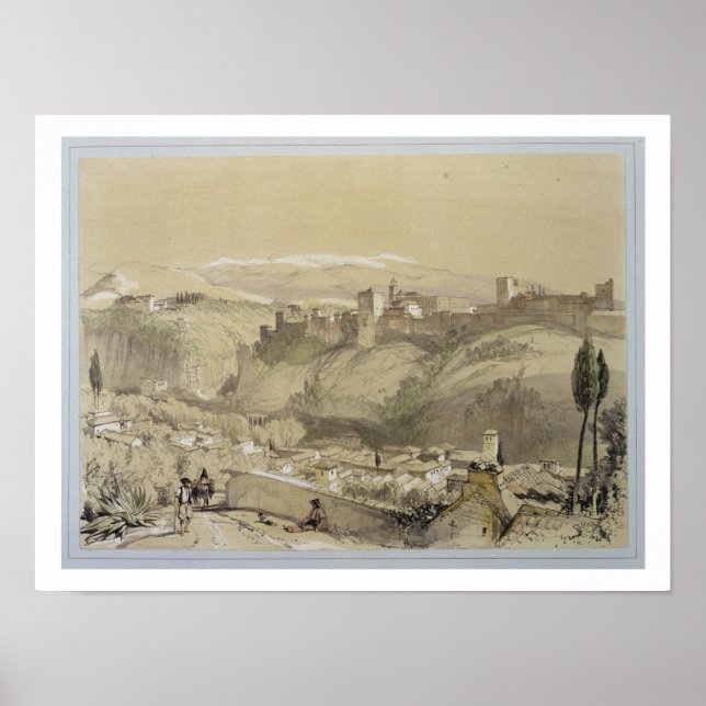 Die Alhambra aus dem Albay, von 'Sketches und Dr. Poster (Vorne)