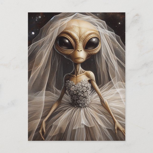 Die Alien Bride Postkarte (Vorderseite)