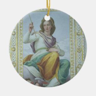 Die Allegorie der Keuschheit (Fresko) Keramikornament