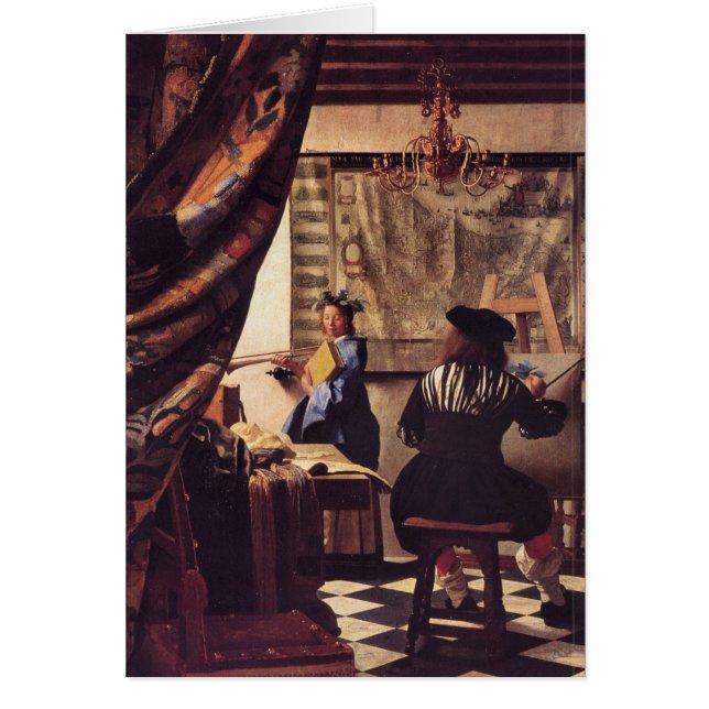 Die Allegorie der Malerei von Johannes Vermeer (Vorne)