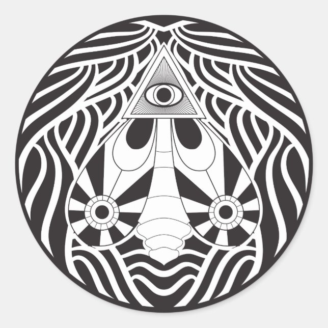 Die allgegenwärtige Modeerscheinung Runder Aufkleber (Vorderseite)