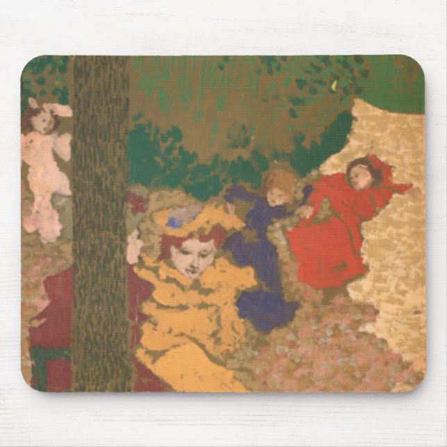 Die allgemeinen Gärten: Junge Mädchen-Spielen Mousepad (Vorne)