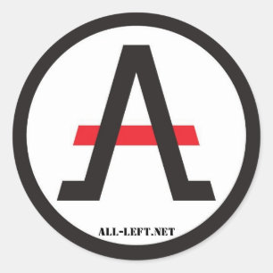 Die ALLiance des Libertären Links von Aufklebern Runder Aufkleber