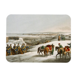 Die Alliierten vor Dantzic im Winter, graviert von Magnet