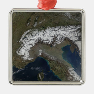 Die Alpen 3 Silbernes Ornament