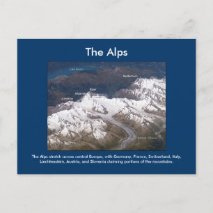 Die Alpen aus dem All Postkarte