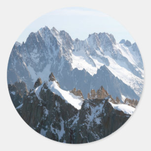 Die Alpen - prächtig! Runder Aufkleber