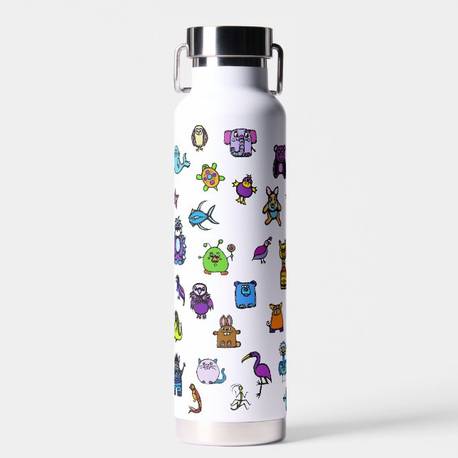Die Alphabetbuchfiguren - Wasserflasche Trinkflasche (Vorne)