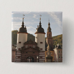 Die Alte Brücke in der Altstadt, Heidelberg, Deuts Button