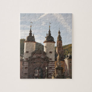 Die Alte Brucke in der Altstadt, Heidelberg, Deuts Puzzle