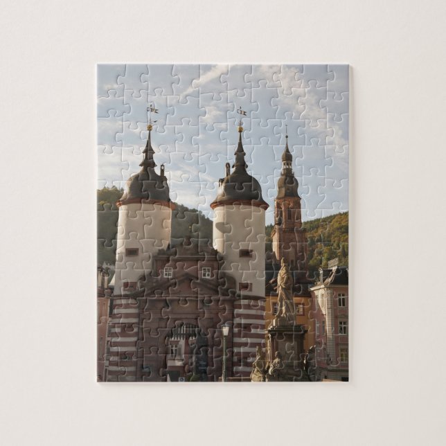 Die Alte Brucke in der Altstadt, Heidelberg, Deuts Puzzle (Vertikal)