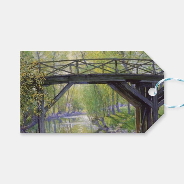 Die Alte Brücke (mit Typ Rose) Geschenkanhänger (Vorderseite (Horizontal))