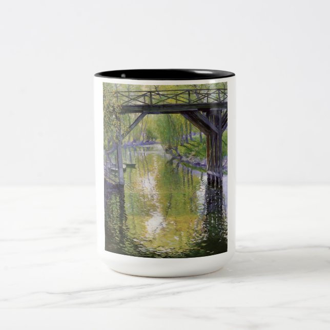Die Alte Brücke (mit Typ Rose) Zweifarbige Tasse (Mittel)