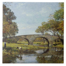 Die alte Brücke (von Theodore Robinson) Fliese