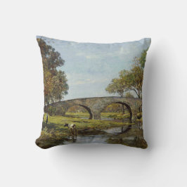 Die alte Brücke (von Theodore Robinson) Kissen