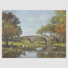 Die alte Brücke (von Theodore Robinson) Seidenpapier