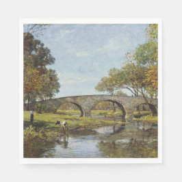 Die alte Brücke (von Theodore Robinson) Serviette