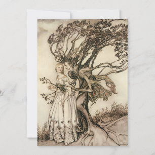 Die alte Frau im Wald von Arthur Rackham Einladung