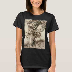 Die alte Frau im Wald von Arthur Rackham T-Shirt
