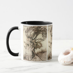 Die alte Frau im Wald von Arthur Rackham Tasse