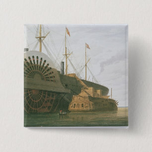 Die alte Fregatte HMS Agamemnon mit ihrem Gewicht Button