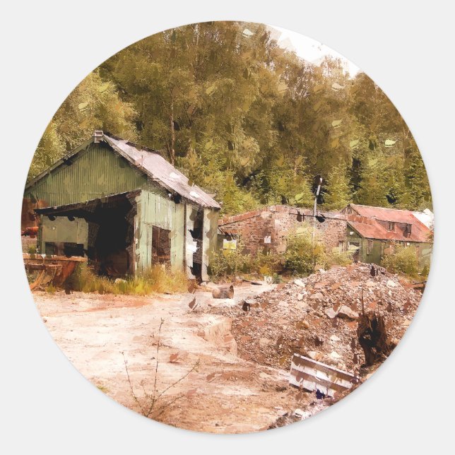 DIE ALTE GOLD MINE RUNDER AUFKLEBER (Vorderseite)