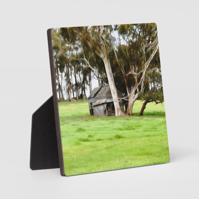 Die alte Holzhütte Fotoplatte (Vorderseite)