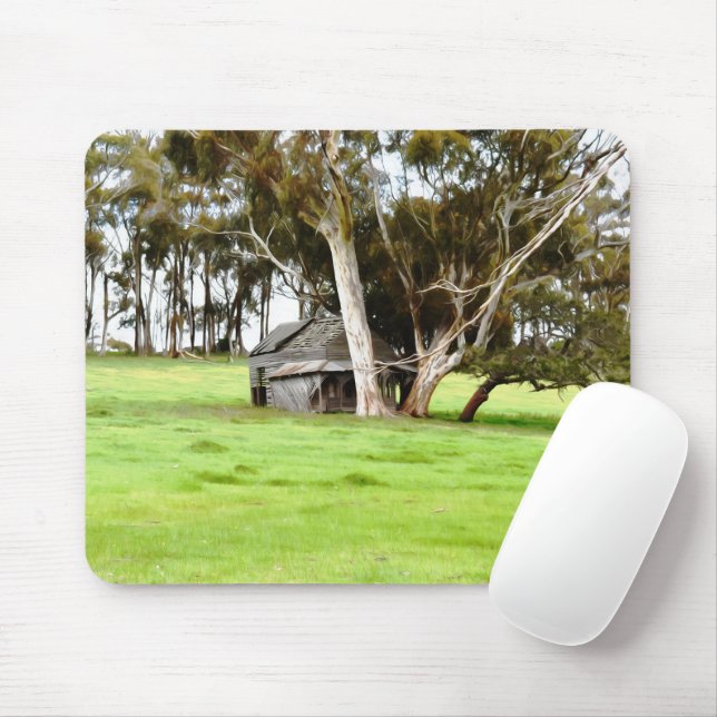 Die alte Holzhütte Mousepad (Mit Mouse)
