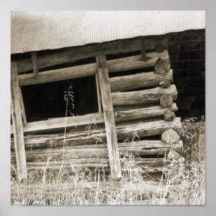 Die alte Holzhütte Poster