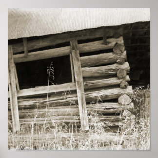 Die alte Holzhütte Poster