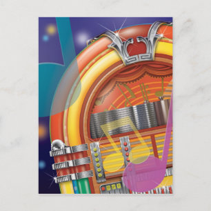 Die alte Jukebox Postkarte